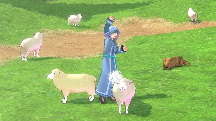 羊毛の採集に成功！